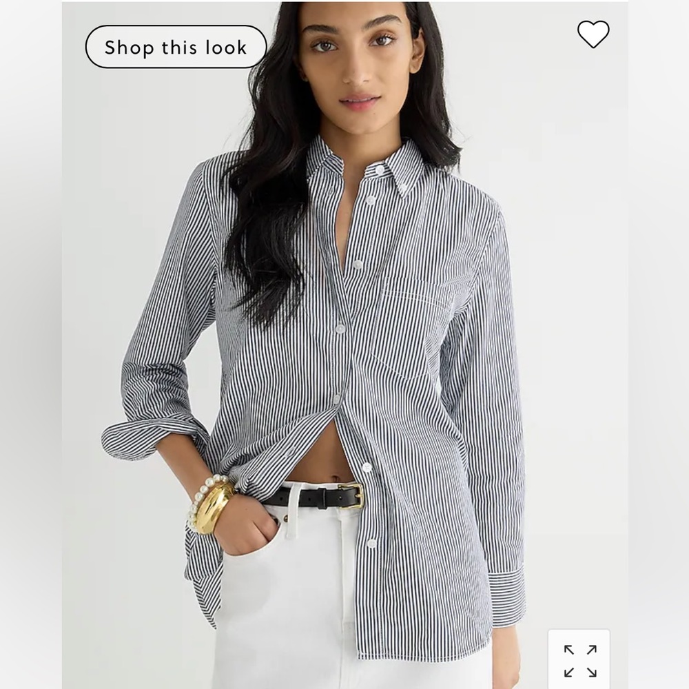 Jcrew classic cotton poplin shirt NWT